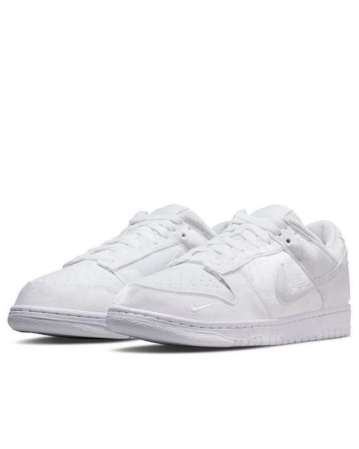 Nike White X Dover Street Market Dunk Low Velvet' for men