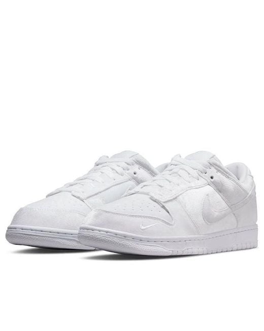 Nike White X Dover Street Market Dunk Low Velvet' for men