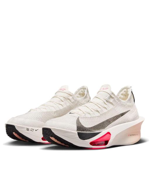 Nike White Alphafly 3 Road Racing Shoes for men