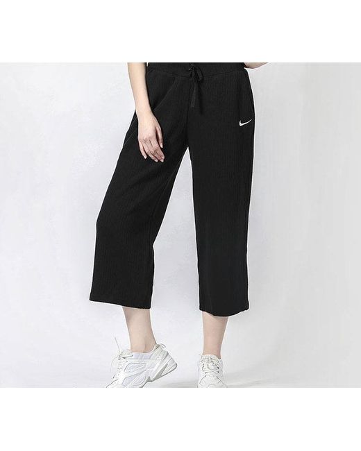 Nike Black (Wmns) Sportswear Phoenix Fleece High-Waisted Wide-Leg Sweatpants