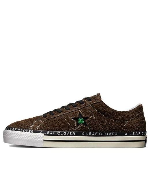 Converse Brown One Star Pro Low X Patta '4 Leaf Clover' for men