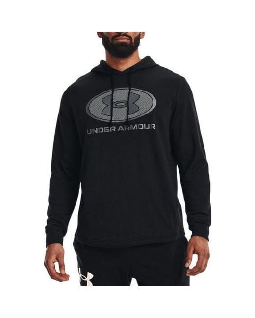 Under Armour Black Rival Terry Pullover Hoodie for men