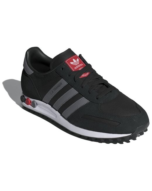 Adidas Black La Trainer Scarlet' for men