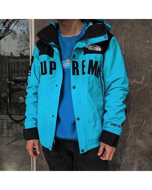Supreme Ss19 X The North Face Arc Logo Mountain Parka Lightblue