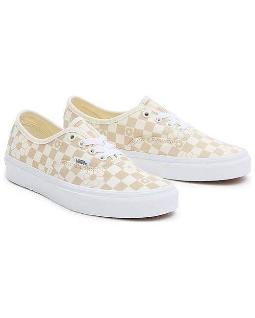 Vans White Floral Check Authentic