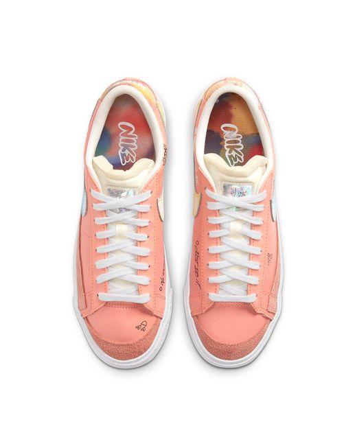 Nike Pink (Wmns) Blazer Low '77 Doodle Yuanyang Swoosh For