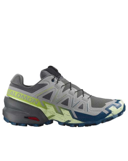 Salomon Blue Speedcross 6 'Castlerock Lime Cream' for men