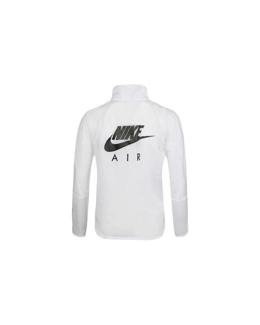 Nike White Air Full-length Zipper Cardigan Running Jacket
