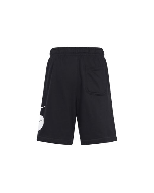 Nike Black Sportswear Contrasting Colors Logo Loose Lacing Casual Shorts for men