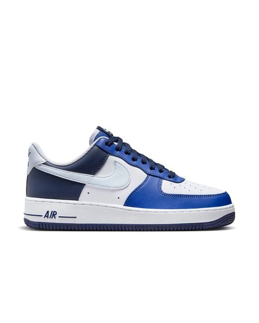 Nike Blue Air Force 1 '07 Lv8 White/football Grey-game Royal Fq8825-100 for men