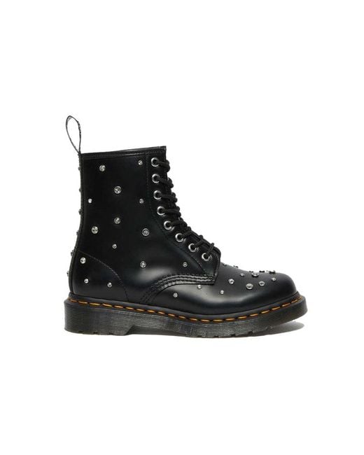 Dr. Martens Black (Wmns) Swarovski X 1460 Martin Boots