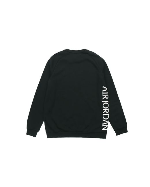 Nike Black Jordan Air Flying Printing Knit Round Neck Pullover for men