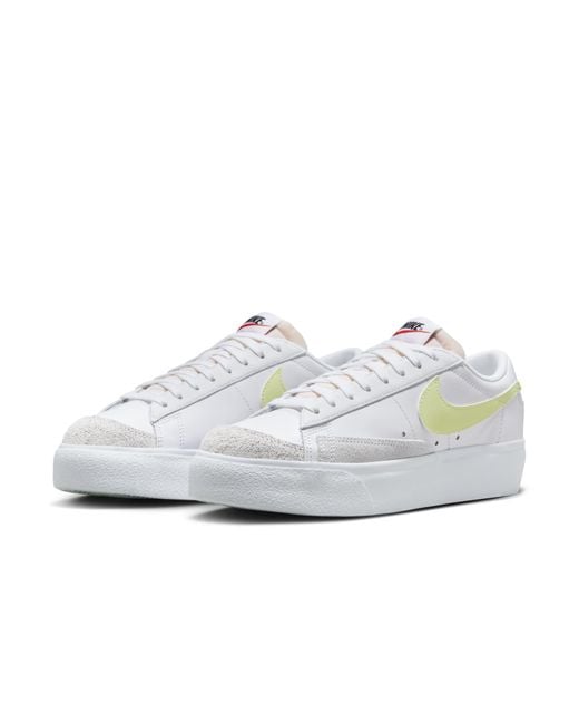 Nike White (Wmns) Blazer Low Platform Life Lime'