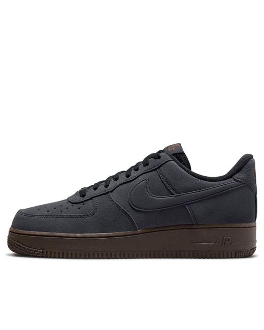 Nike Black Air Force 1 Winter Premium 'Off Noir Dark Chocolate' for men