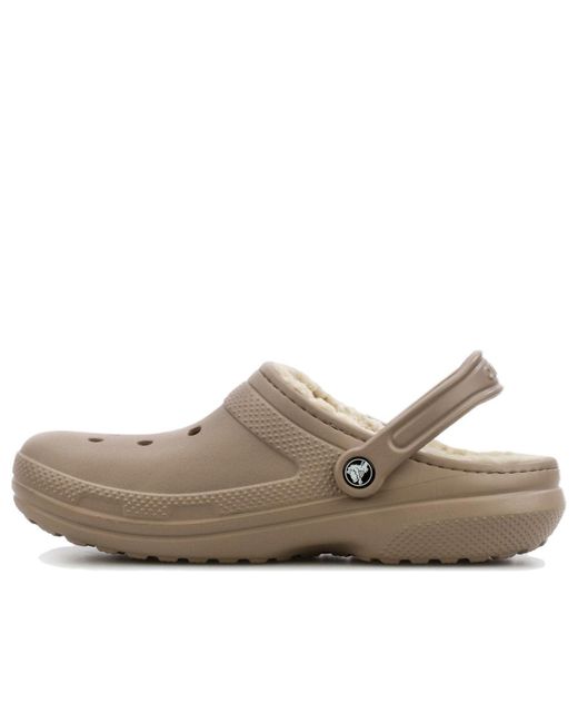 CROCSTM Brown Classic Lined Clogs 'Mushroom Bone' for men