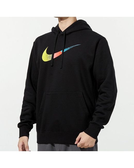 Nike Blue Nsw Bb Po Hdy Swsh Brnd Riff Contrasting Colors Logo Sports Pullover for men