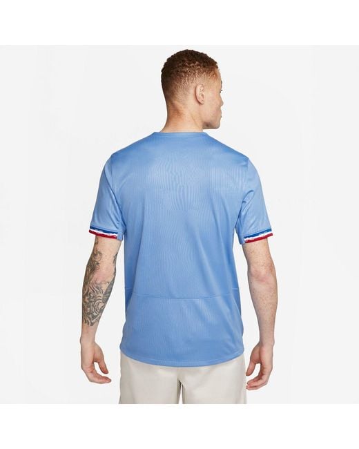 Nike Blue Dri-Fit Fff 2023 Stadium Home Soccer Jerseys 'Sky' for men