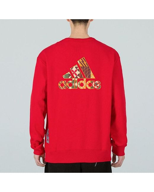 Adidas Mufc Cny Cr Swt Limited Embroidered Manchester United Soccer/Football Sports Pullover for men