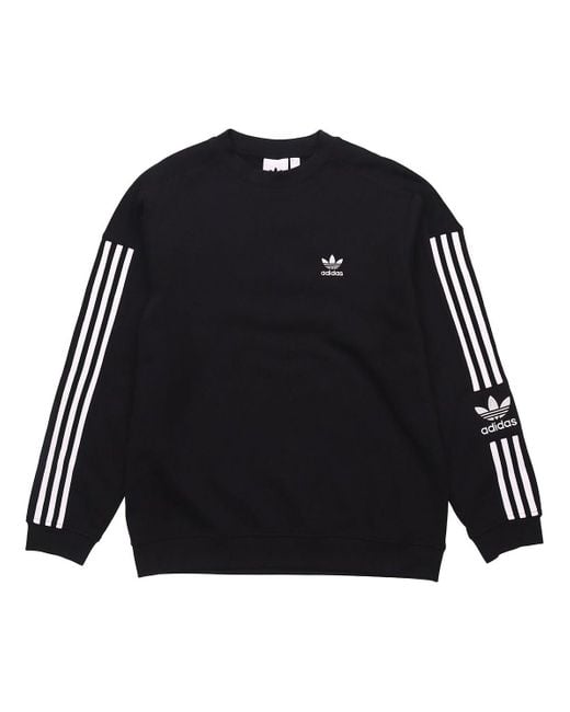 Adidas Black Originals Lock Up 3-Stripes Sweatshirt for men