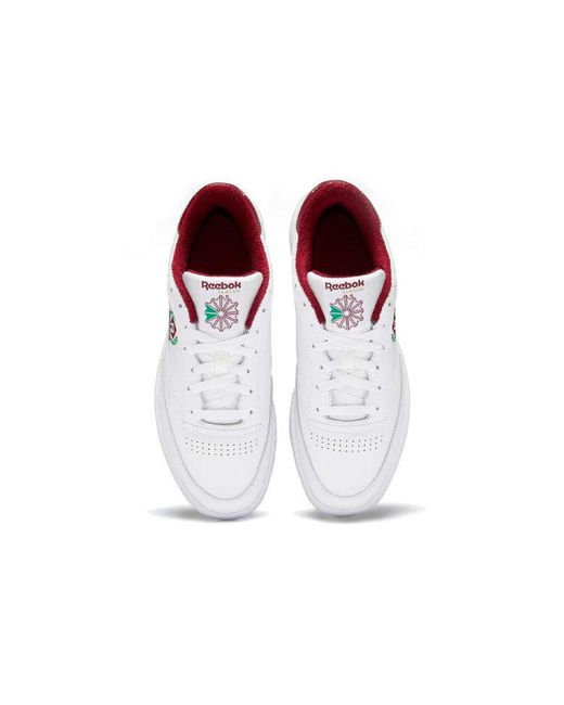 Reebok White Club C 85 'Crest Burgundy' for men
