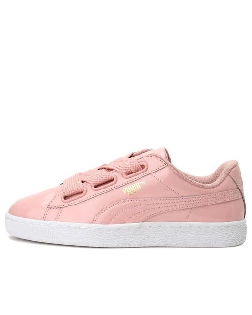 PUMA Pink (Wmns) Basket Heart Patent 'Peach'
