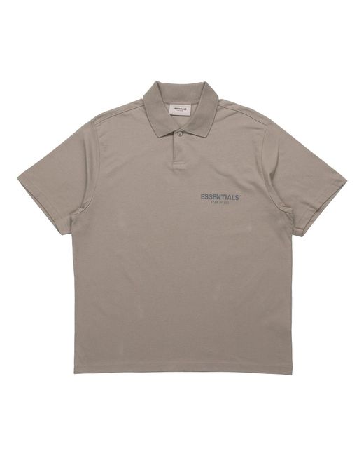 Fear Of God Gray Fw20 Logo Polo Shirt 'Taupe' for men