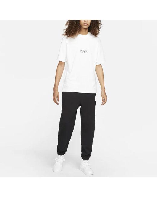 Nike Blue Essentials Woven Label Logo Solid Color Bundle Feet Sports Pants/Trousers/Joggers for men