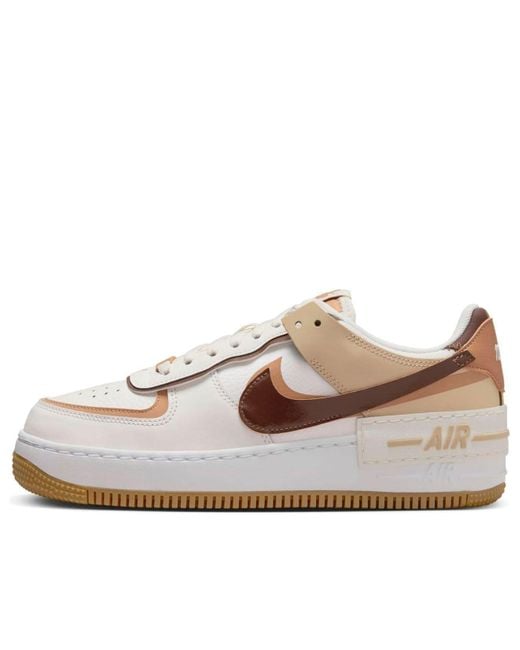 Nike White (Wmns) Air Force 1 Shadow 'Sail Cacao Wow Gum'