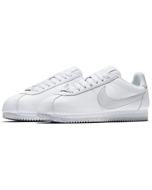Nike White (Wmns) Classic Cortez Flyleather Light'