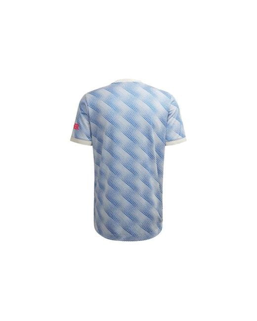Adidas Blue Manchester United 21/22 Away Authentic Jersey 'Cloud' for men