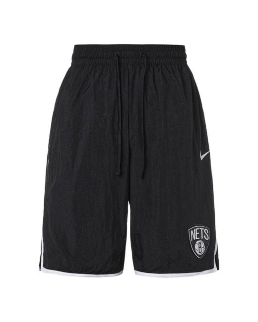 Nike Black Brooklyn Nets Breathable Casual Basketball Shorts for men