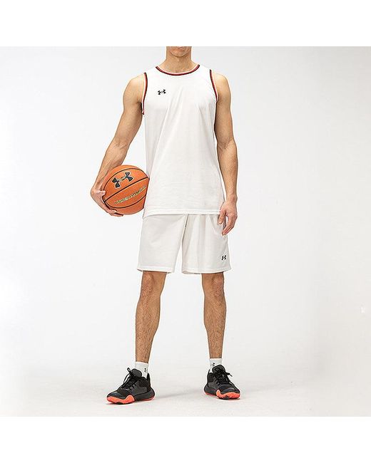 Under Armour White Athletic Shorts for men