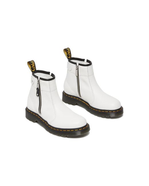 Dr. Martens White (Wmns) 2976 Twin Zip Boots