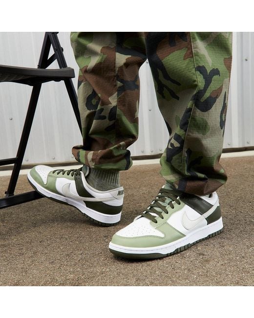 Nike Green Dunk Low Shoes for men