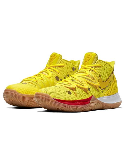 Nike Yellow Kyrie 5 Spongebob Squarepants for men
