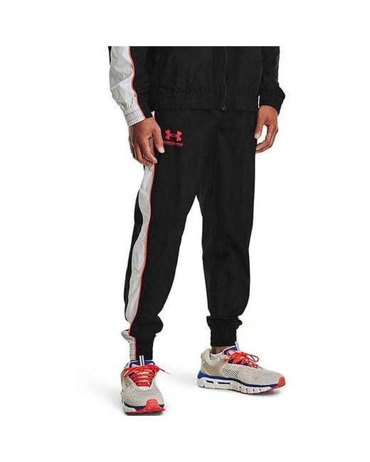 Under Armour Black Ua Woven Track Pant for men