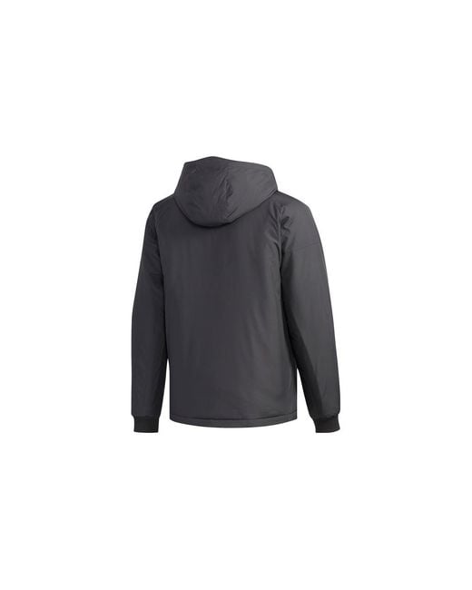 Adidas Gray Xplr Ins Jacket Logo Hooded Jacket for men