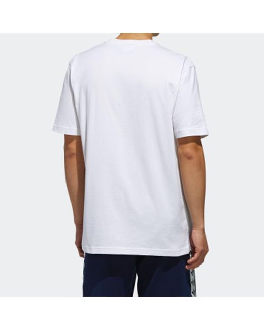 Adidas White Originals Solid Color Pocket Logo Short Sleeve for men