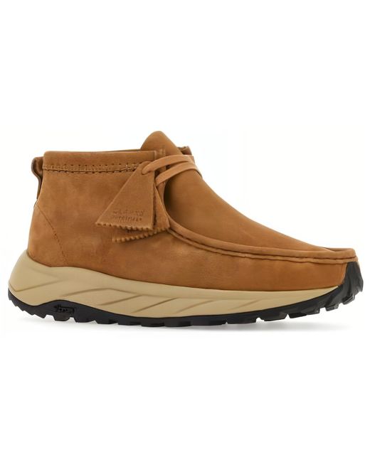 Clarks Brown Wallabee Eden Suede 'Dark Sand' for men