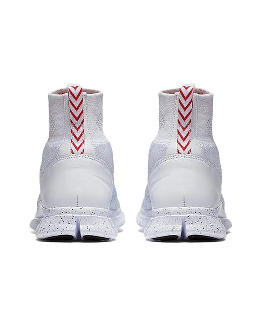 Nike White Free Flyknit Mercurial 'Triple' for men