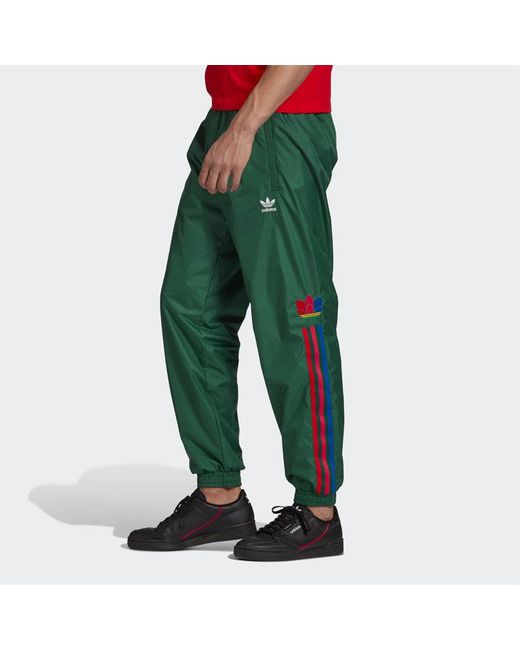 Adidas Green Originals Alphabet Logo Loose Bundle Feet Sports Pants for men