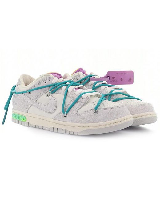 Nike Blue X Off- Dunk Low 'Lot 36 Of 50' for men