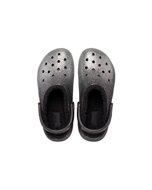 CROCSTM Brown Classic Glitter Lined Clogs