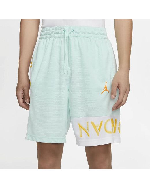 Nike Green Jumpman Air 10 Basketball Sports Shorts for men