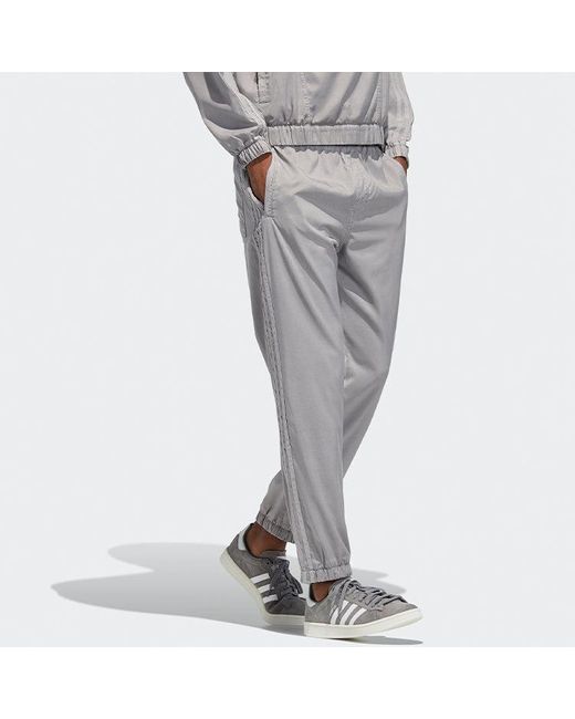 Adidas Gray Originals G Wash Track Pt Solid Color Loose Bundle Feet Sports Pants for men