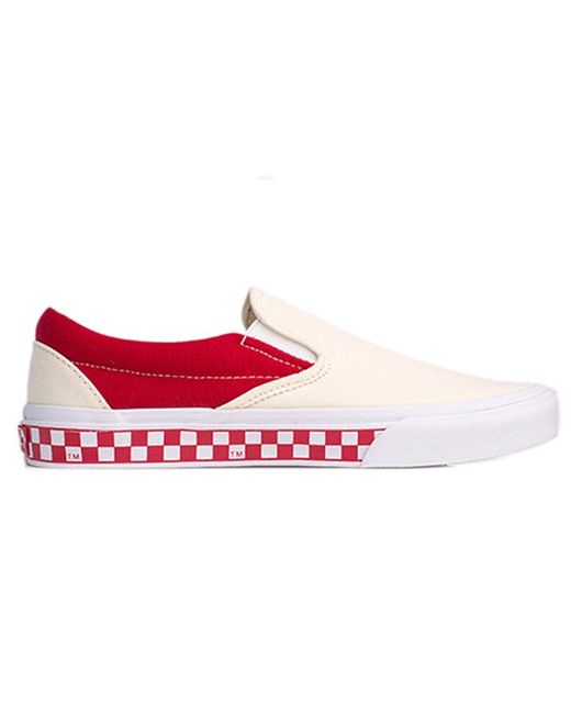 Vans Red Classic Slip-On 'Checker for men