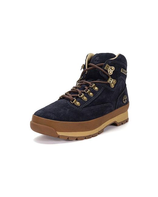 Timberland Blue Euro Hiker Mid Lace Up Boots 'Dark' for men