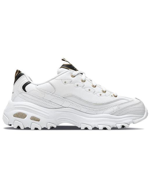 Skechers White (Wmns) D'Lites Low Dad Shoes Gs