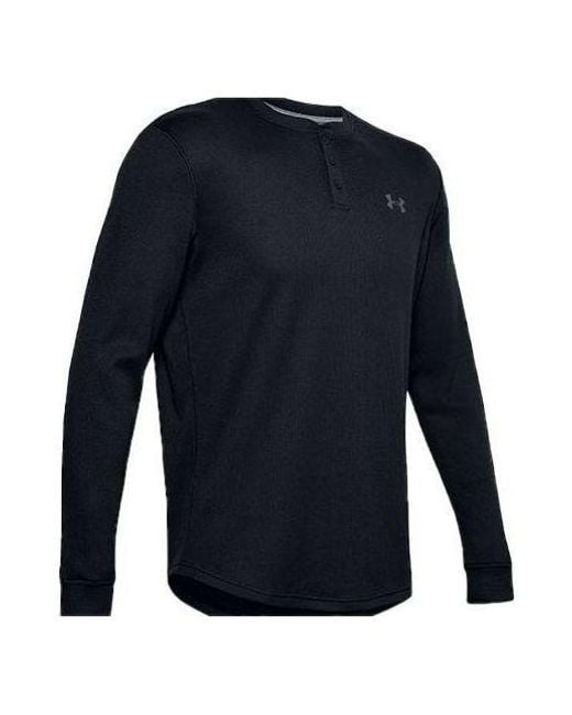 Under Armour Blue Waffle Henley Thermal Shirt for men