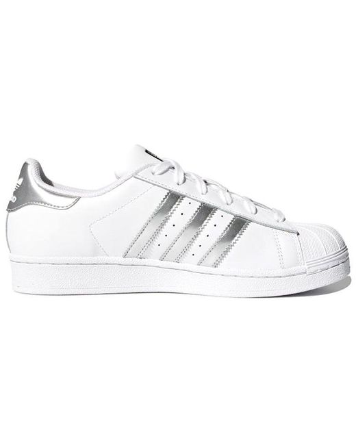 adidas Originals Adidas Superstar 'white Silver' | Lyst